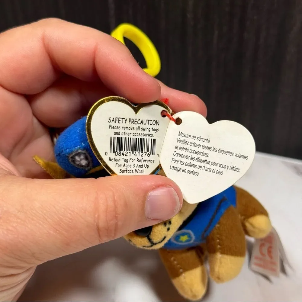 Paw Patrol Ty Beanie Boos Chase Plush Bag Clip